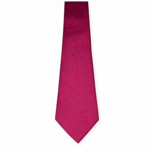 Addison on Madison 100% Silk Tie Burgundy Red Solid Formal Wedding Necktie